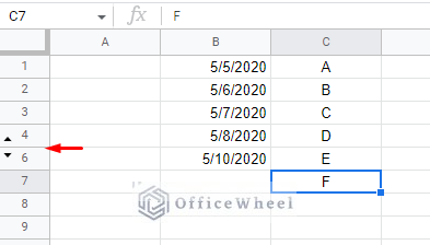 hidden rows hamper the formula